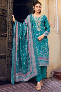 Party Wear Pure Muslin Unstitched Salwar Suit Material